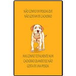 Assistência Técnica e Garantia do produto Placa Decorativa Mod. 70 Cachorro Amarelo 29x19cm - At.home