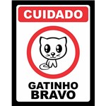 Assistência Técnica e Garantia do produto Placa Gatinho Bravo - Legião Nerd