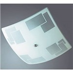 Assistência Técnica e Garantia do produto Plafon 31514 Quadrado (25x25x8cm) Alumínio/Vidro Cromado Vidro Geométrico - Pantoja&Carmona