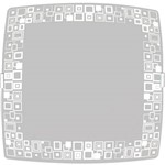 Assistência Técnica e Garantia do produto Plafon Mosaico Quadrado Grande 38x38cm Metal/Vidro Branco - Attena