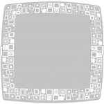 Assistência Técnica e Garantia do produto Plafon Mosaico Quadrado Pequeno 21x21cm Metal/Vidro Branco - Attena