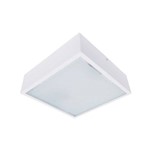 Assistência Técnica e Garantia do produto Plafon Sobrepor Branco P/ 2 Lâmpadas 25x25 Cm