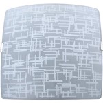 Assistência Técnica e Garantia do produto Plafon Textura Quadrado Grande 38x38cm Metal/Vidro Branco - Attena