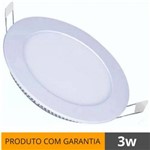 Assistência Técnica e Garantia do produto Plafon 3W Luminária Embutir LED Painel REDONDO Slim Branco Frio 6500K - BRIWAX