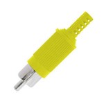 Assistência Técnica e Garantia do produto Plug Conector Rca Plastico com Rabicho Amarelo - Pacote com 10 Peças