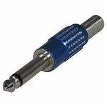 Assistência Técnica e Garantia do produto Plug P10 Mono Profissional Azul com Detalhes Prata - Pacote com 5 Peças