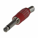 Assistência Técnica e Garantia do produto Plug P10 Mono Profissional Vermelho com Detalhes Prata - Pacote com 5 Peças