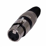 Assistência Técnica e Garantia do produto Plug Xlr Canon Fêmea Tipo Neutrik 3 Pinos Preto - Pacote com 5 Peças