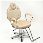 Assistência Técnica e Garantia do produto Poltrona Cadeira Pandora Reclinavel Hidraulica Cabeleireiro - Cor: Bege Acetinado