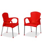 Assistência Técnica e Garantia do produto Poltrona / Cadeira Varanda Churrasco Decorativa Vermelha