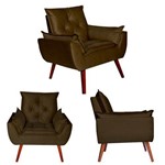 Assistência Técnica e Garantia do produto Poltrona Decorativa Marrom Opala Master Conforto Kasa Sofa Decor