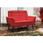 Assistência Técnica e Garantia do produto Poltrona Decorativa Pés Palito 2 Lugares Monica - Vermelho Pena