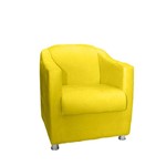 Assistência Técnica e Garantia do produto Poltrona Decorativa Tilla Sala e Recepção Suede Amarelo - DL Decor