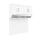 Assistência Técnica e Garantia do produto Ponte Modulada com Cabeceira Queen 4 Portas 168cm Supreme Robel Branco Fosco/Branco Madeirado