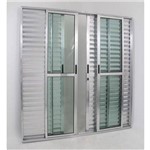 Assistência Técnica e Garantia do produto Porta de Alumínio de Correr Balcão 6 Folhas 2,10 X 1,50 Linha 25 com Chave Cor Brilhante