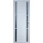 Assistência Técnica e Garantia do produto Porta de Alumínio Palheta com Visor Duplo 2,10 X 0,70 Esquerda Linha All Soft Cor Branco