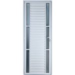 Assistência Técnica e Garantia do produto Porta de Alumínio Palheta com Visor Duplo 2,10 X 0,80 Direita Linha All Soft Cor Branco