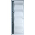 Assistência Técnica e Garantia do produto Porta de Alumínio Palheta Visor Simples Branco 2,10 X 0,70 Esquerda Linha All Soft