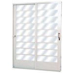 Assistência Técnica e Garantia do produto Porta de Correr Aço 2 Folhas com Vidro Liso Minas Sul MGM 215cmx160cm Branco