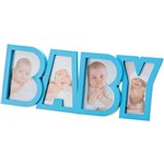 Assistência Técnica e Garantia do produto Porta-Retrato Baby Azul (10x15cm) para 4 Fotos - Rojemac