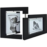 Assistência Técnica e Garantia do produto Porta-Retrato Preto (10x15cm) para 2 Fotos - Rojemac