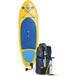 Assistência Técnica e Garantia do produto Prancha de Stand Up Paddle Inflável Brazzos Modelo Teens 8'0 Pés Amarelo e Azul Claro