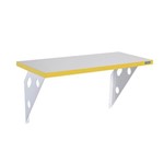 Assistência Técnica e Garantia do produto Prateleira Color Suporte Metalico 120x25x1,5 Amarelo