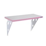 Assistência Técnica e Garantia do produto Prateleira Color Suporte Metalico 120x25x1,5 Rosa