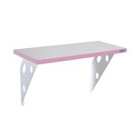 Assistência Técnica e Garantia do produto Prateleira Color Suporte Metalico 60x25x1,5 Rosa