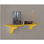 Assistência Técnica e Garantia do produto Prateleira Decorativa Suporte para Livros com Cantoneira Mão Francesa Amarelo Laca