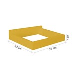 Assistência Técnica e Garantia do produto Prateleira Porta Livros Suporte Estante Nicho Decorativo Parede - Amarelo Laca