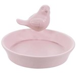 Assistência Técnica e Garantia do produto Prato Decorativo em Cerâmica com Pássaro Rosa