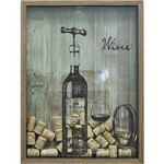 Assistência Técnica e Garantia do produto Print Porta Rolhas Wine 32x42x4cm Natural