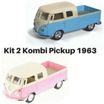 Assistência Técnica e Garantia do produto Promoção 2 Miniatura Carro de Coleção Wolkswagen Kombi Pickup Combi Perua Ano 1963 Escala 1/34