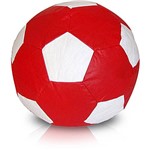 Assistência Técnica e Garantia do produto Puff Infantil Bola de Futebol em Courino - Vermelho e Branco - Stay Puff