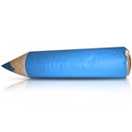 Assistência Técnica e Garantia do produto Puff Infantil Lápis Couro Sintético Azul Turquesa - Phoenix Puff