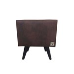 Assistência Técnica e Garantia do produto Puff Pé Palito Quadrado Alce Couch Corano Corino Marrom 40cm