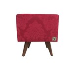 Assistência Técnica e Garantia do produto Puff Pé Palito Quadrado Alce Couch Jacquard Classic Vermelho 40cm