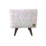 Assistência Técnica e Garantia do produto Puff Pé Palito Quadrado Alce Couch Pelinho Pelúcia Branco 40cm
