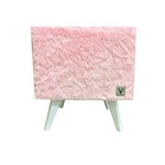 Assistência Técnica e Garantia do produto Puff Pé Palito Quadrado Alce Couch Pelinho Pelúcia Rosa 40cm
