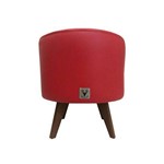 Assistência Técnica e Garantia do produto Puff Pé Palito Redondo Alce Couch Corino Courvin Vermelho 40cm