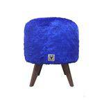 Assistência Técnica e Garantia do produto Puff Pé Palito Redondo Alce Couch Pelinho Pelucia Azul 40cm