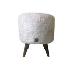 Assistência Técnica e Garantia do produto Puff Pé Palito Redondo Alce Couch Pelinho Pelucia Branco 40cm