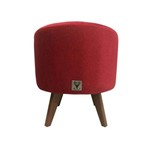 Assistência Técnica e Garantia do produto Puff Pé Palito Redondo Alce Couch Suede Animale Vermelho 40cm