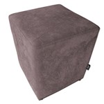 Assistência Técnica e Garantia do produto Puff Quadrado Decorativo no Suede Amassado Cinza 43x35x35 - só Decorativas