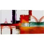 Assistência Técnica e Garantia do produto Quadro Abstrato Quadrados Vermelhos em Impressão Digital 55x100cm - Uniart