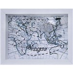 Assistência Técnica e Garantia do produto Quadro Cofre de Mesa Mapa Branco 15x20x4cm