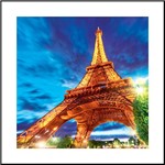 Assistência Técnica e Garantia do produto Quadro Efeito 3D Torre Eiffel 60x60cm - Universalmix