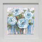 Assistência Técnica e Garantia do produto Quadro Floral Rosas Azul com Vidro 22x22cm - Kapos