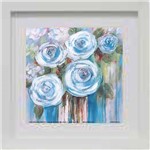 Assistência Técnica e Garantia do produto Quadro Floral Rosas Azul II com Vidro 22x22cm - Kapos
